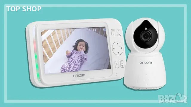 Видео- бебефон Oricom Secure 5" с бели звуци и въртяща се камера, снимка 3 - Бебефони - 48485681