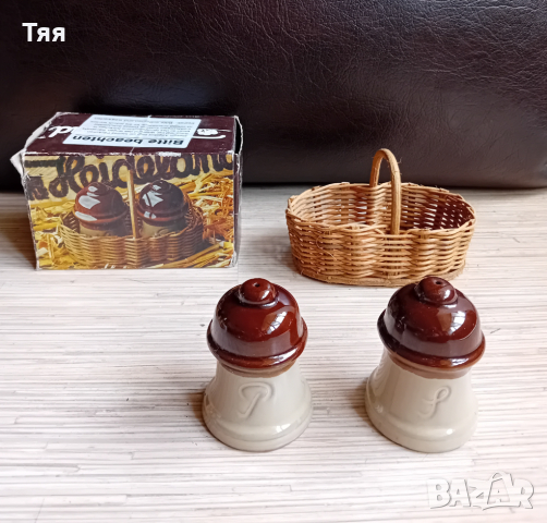 Керамичен сет каничка, захарница, солници и коктиери , снимка 3 - Аксесоари за кухня - 44572301
