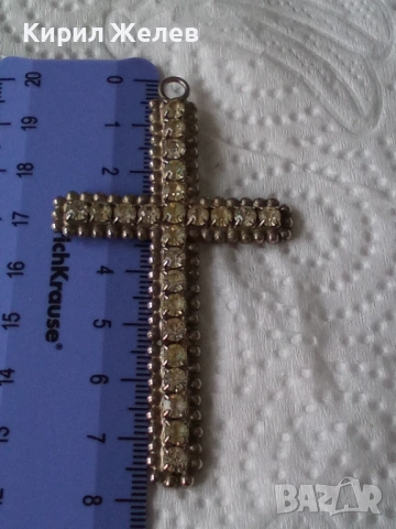 Стар кръст висулка 47813, снимка 3 - Антикварни и старинни предмети - 53485173