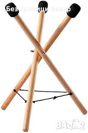 Нова Здрава дървена стойка за перкусионен барабан Handpan с трипод основа, снимка 6 - Други - 53834946