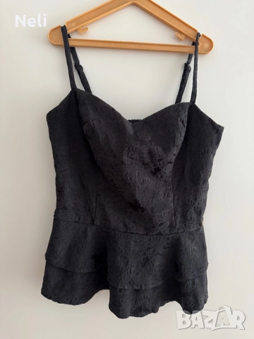 Черен топ/ бюстие на GUESS