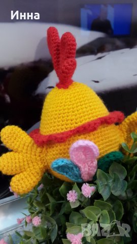 Великденски подаръци. Петел + яйца. Плетена играчка. Ръчно изработени., снимка 16 - Романтични подаръци - 39876036