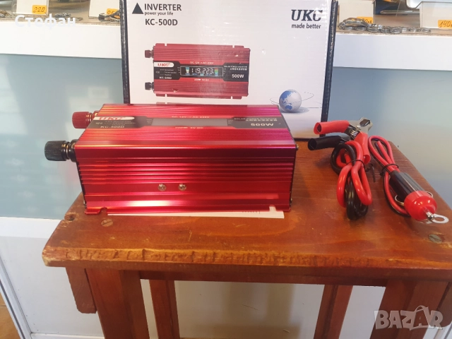 НОВ! Инвертор от 12 волта на 220 волта INVERTER KC-500D, снимка 10 - Друга електроника - 51971696