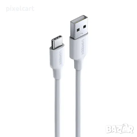 Кабел UGREEN US287, USB A към USB C, 3A, 1m, Бял, снимка 1 - Друга електроника - 48002912