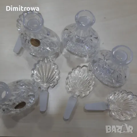 Оловен кристал винтидж парфюмни шишенца, снимка 3 - Антикварни и старинни предмети - 47934292