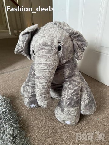 Нова плюшена играчка сив слон Момичета Момчета Деца Подарък, снимка 8 - Плюшени играчки - 42353773