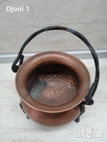 Немско медно съдче 1950-1960 г , снимка 3 - Антикварни и старинни предмети - 53604451