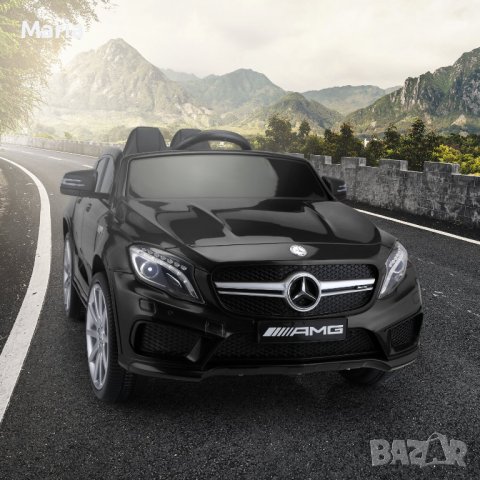Акумулаторен джип Mercedes GLA45 12V батерия,MP3, с меки гуми с Кожена седалка