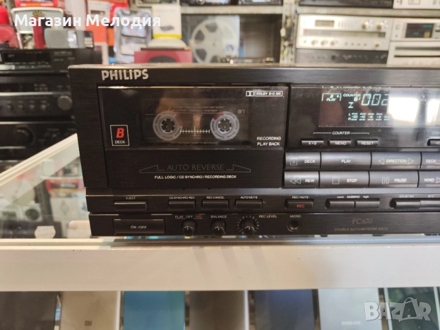 Касетен дек Philips FC670 Отлично техническо състояние, добър външен вид., снимка 3 - Декове - 51769951