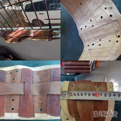 Стар широк кожен колан пояс силях, снимка 7 - Антикварни и старинни предмети - 53326955