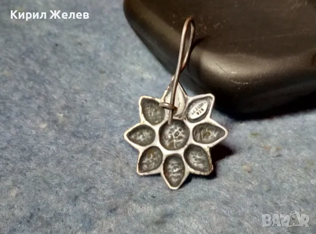 МАРКОВА ВЕЛИКОЛЕПНА ФЛОРАЛНА СРЕБЪРНА ОБЕЦА ЦВЕТЕ СРЕБРО 925 SEZGIN с ПОЛИРАН ЦВЕТЕН КРИСТАЛ 47952, снимка 9 - Обеци - 49150627