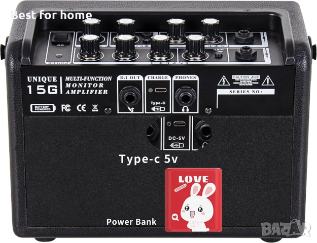  Преносим Bluetooth китарен усилвател за 2 устройства, снимка 7 - Китари - 51028526