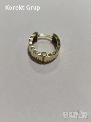 Златна мъжка обеца 14к, снимка 5 - Обеци - 52901295