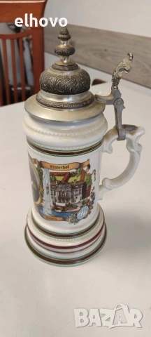 Немска керамична халба#2, снимка 8 - Антикварни и старинни предмети - 53365073