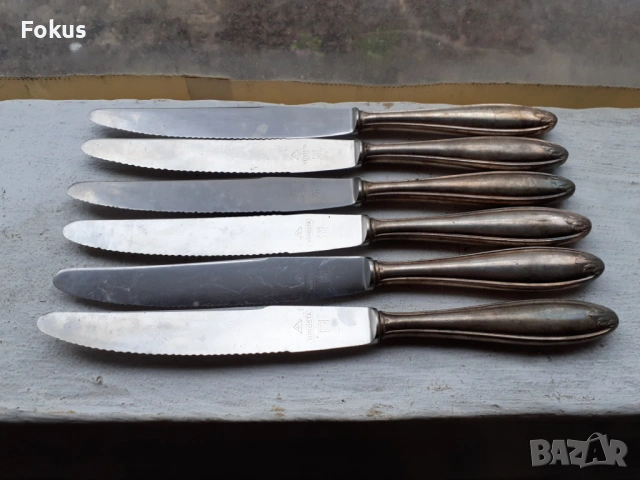 Комплект луксозни маркови дебело посребрени ножове WMF