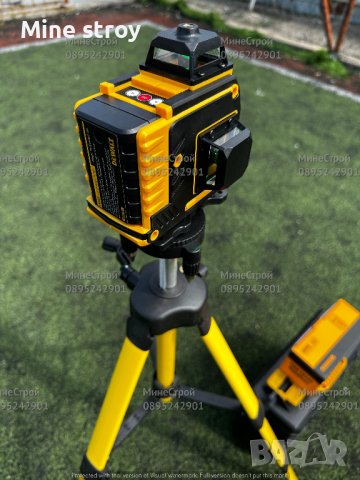 4D ЛАЗЕРЕН НИВЕЛИР DeWalt с 16 линии 4 точков Зелен Лъч + ПРИЕМНИК 30м, снимка 7 - Измервателни инструменти - 41187650