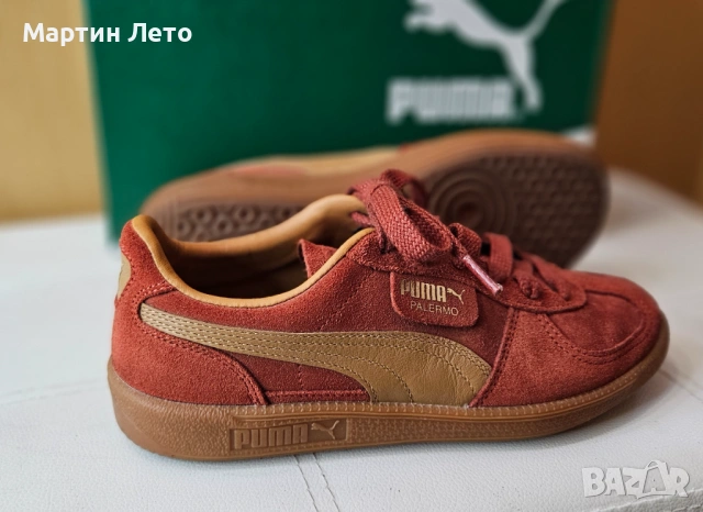 Кецове PUMA Palermo POP N38 24 cm Естествена кожа, снимка 7 - Кецове - 53157379