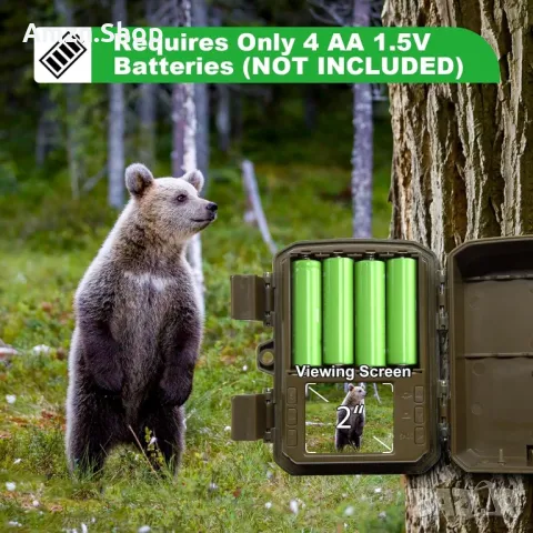 Камера за следи, WiFi Bluetooth с приложение, 48MP 1080P камера за лов , наблюдение на животни, снимка 5 - Екипировка - 50038518