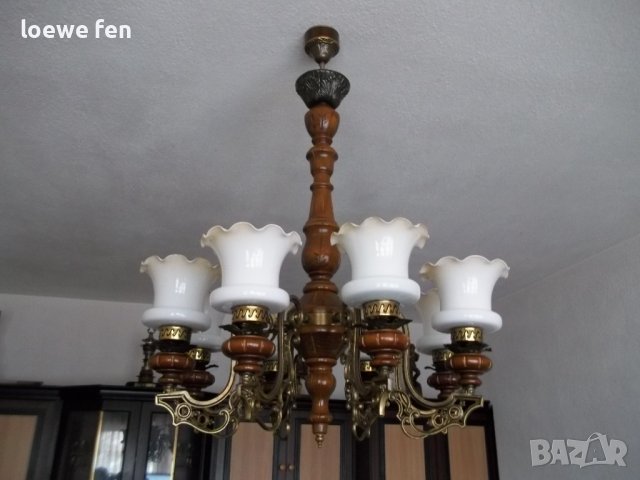 Бароков Полилей Орех И Бронз ! Vintage baroque italian chandelier ! в  Полилеи в гр. Асеновград - ID39377537 — Bazar.bg