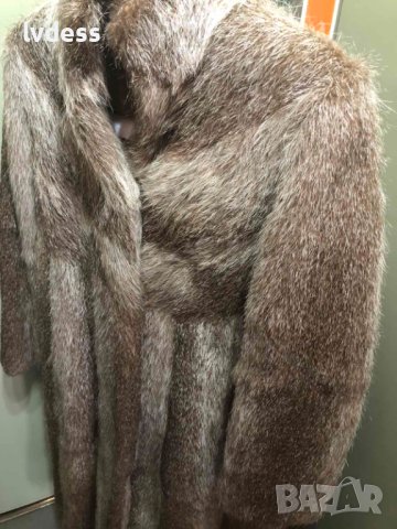 Палто естествен косъм Нутрия, снимка 4 - Палта, манта - 44373155