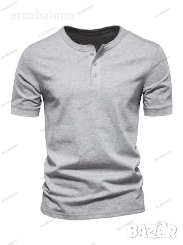 Мъжка тениска Henry Crewneck Short Sleeve T-shirt Men's Slim fit, 6цвята - 023, снимка 6 - Тениски - 41829667