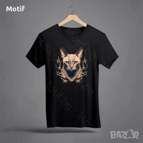 Тениска с щампа котка Бурманска котка / Burmese Cat T-shirt, снимка 1 - Тениски - 49237503