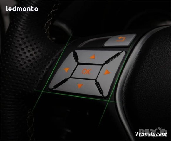 Налепници за Капачки на Бутони за Волана на Mercedes A B C E Ml Gl Cla Gla Glk monto.bg, снимка 3 - Аксесоари и консумативи - 44390709