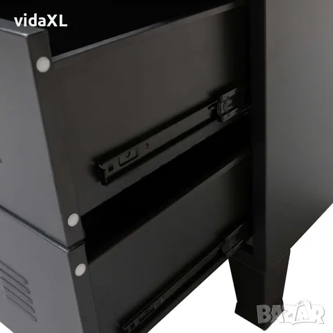vidaXL Метален скрин, индустриален стил, 78x40x93 см, черен, снимка 7 - Скринове - 56146441