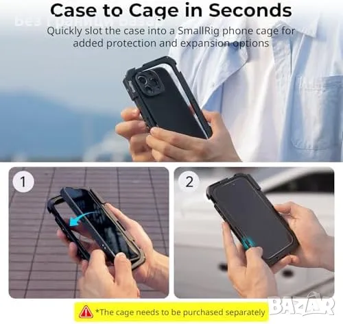 Нов Фото кейс с MagSafe и лещи за iPhone 16 Pro – SmallRig 4988 Айфон , снимка 4 - Калъфи, кейсове - 48159151