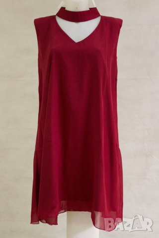 Рокля без ръкави цвят бургунд марка Kartes XL/2XL, снимка 2 - Рокли - 39346454