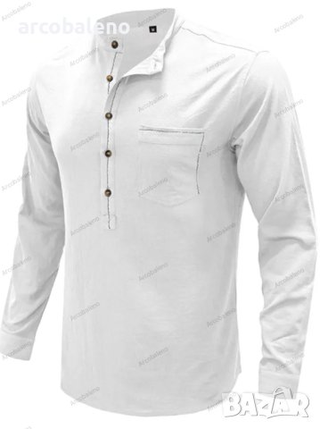Мъжка едноцветна риза с дълъг ръкав Defender Performance Henley, 6цвята - 023, снимка 7 - Ризи - 40889959