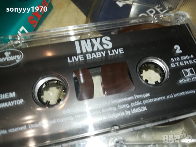 INEXS LIVE BABY LIVE-КАСЕТА-ОРИГИНАЛ BIEM МУЗИКАУТОР 1607230715, снимка 8 - Аудио касети - 41562226