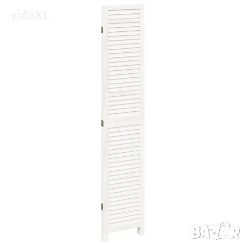 vidaXL Разделител за стая, 3 панела, ретро бял, дърво пауловния масив, снимка 5 - Паравани - 56147344