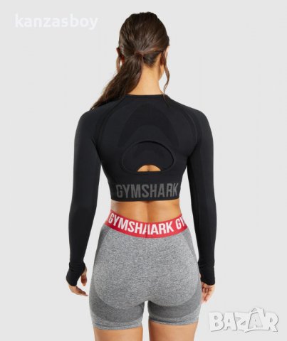 gymshark  FLEX SPORTS LONG SLEEVE CROP TOP - страхотно фитнес бюстие КАТО НОВО