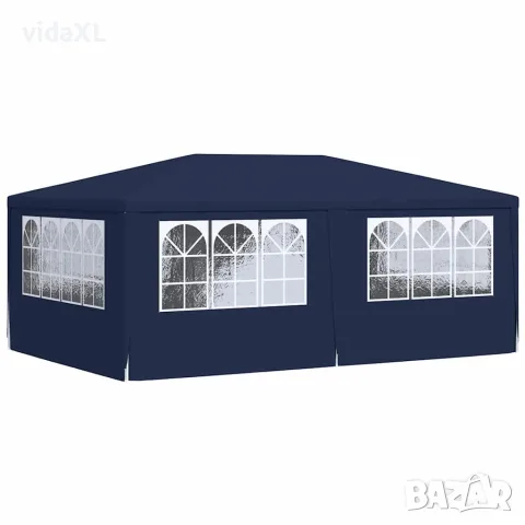 vidaXL Професионална парти шатра със стени 4x6 м синя 90 г/м², снимка 6 - Къмпинг мебели - 56147625