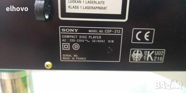 CD player SONY CDP-213, снимка 12 - Аудиосистеми - 42494148