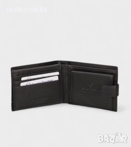 Мъжки портфейл в черен цвят с копче Sergio Tacchini 50116P033, снимка 5 - Портфейли, портмонета - 51546252
