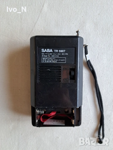Радио на батерии Saba TR 5907., снимка 4 - Радиокасетофони, транзистори - 53344294
