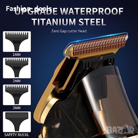 Нова Безжична Професионална самобръсначка тример за коса Мъже Подарък, снимка 2 - Тримери - 41789715