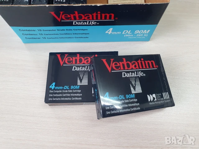 Нови Verbatim 4mm-DL 90M DDS/DAT касети, 2GB, снимка 3 - Други - 50840055