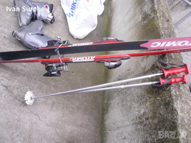 СКИ АТОМИК  , ОБУВКИ И ЩЕКИ -170 СМ 45 НОМЕР, снимка 3 - Зимни спортове - 48734101