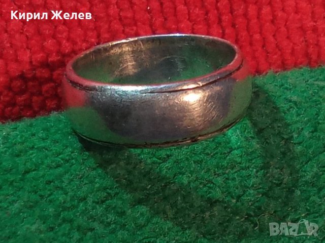 СТАРИННА МАСИВНА СРЕБЪРНА РЕТРО АР ДЕКО СТИЛ ХАЛКА ВИСОКА ПРОБА СРЕБРО ПРЪСТЕН РЪЧНА ИЗРАБОТКА 37823, снимка 16 - Антикварни и старинни предмети - 40762593