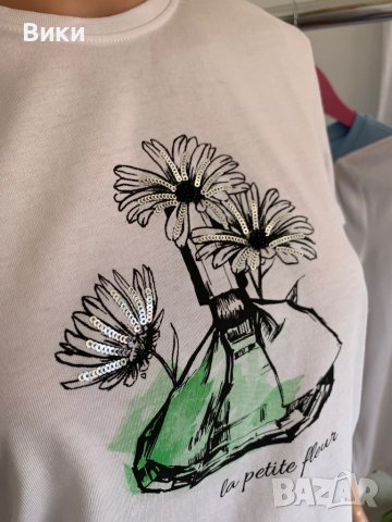 Бяла тениска Only , снимка 3 - Тениски - 41224545