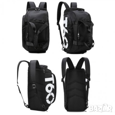Унисекс спортен сак-раница T60 Black&White, снимка 11 - Сакове - 40365583