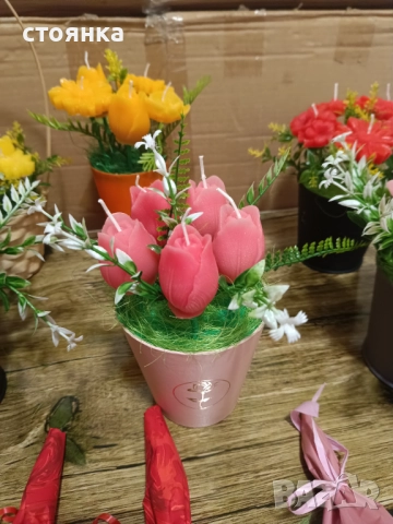 Восъчни цветя, снимка 9 - Изкуствени цветя - 51646847