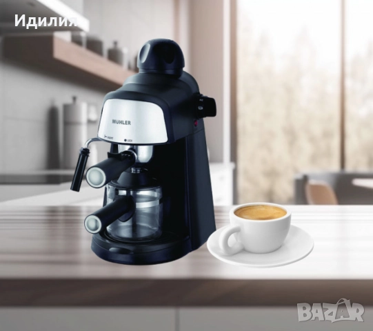 Еспресо машина MUHLER, 3.5 бара 2 в 1 Гаранция: 24 месеца., снимка 5 - Кафемашини - 51700103