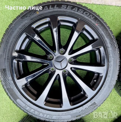 Продавам 4бр 17-ки джанти с всесезонни гуми за Мерцедес W203,W204, снимка 3 - Гуми и джанти - 55772733
