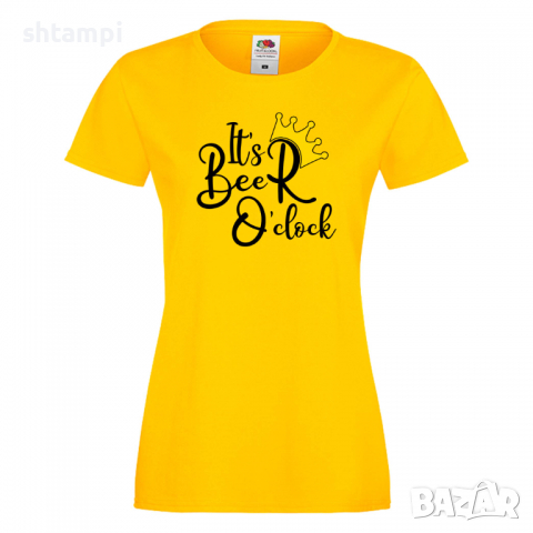 Дамска тениска It's Beer O'clock,Празник,Бира,Бирфест,Beerfest,Подарък,Изненада, снимка 7 - Тениски - 36374217