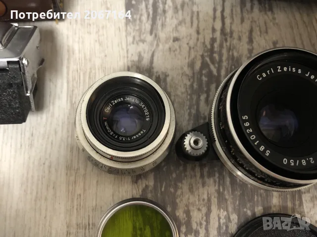 Ретро фото лот Exakta Varex IIa с 3 обектива Carl Zeiss Jena и 1 Schneider, снимка 3 - Фотоапарати - 55972136