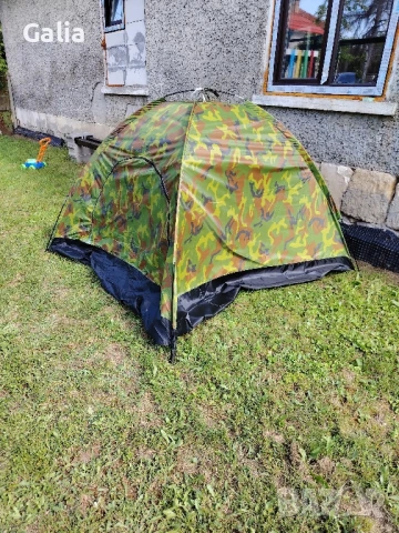 Камуфлажна, четириместна, водонепромокаема палатка 208 X 208см, снимка 7 - Палатки - 46700306